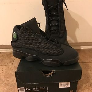 Air Jordan 13 Retro Black Cat Boys Size 6Y